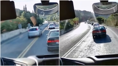Προσπέραση-καμικάζι από οδηγό στην Κρήτη: Προσπέρασε 8 οχήματα με μηδενική ορατότητα (vid)