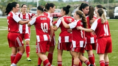 Γιορτή ανόδου για την ομάδα γυναικών του Ολυμπιακού
