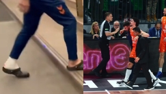 Με δεμένο πόδι και... crocs ο Πουέρτο μετά τον τραυματισμό του στο Game 3