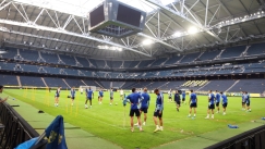 Η προπόνηση της Εθνικής στη Στοκχόλμη