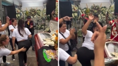 Viral η χήρα στο Μεξικό: Ξεσάλωσε με twerking πάνω στο φέρετρο του συζύγου της (vid)