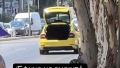 Οδηγός ταξί ζήτησε 80€ χωρίς ταξίμετρο και έφυγε με ανοιχτό πορτμπαγκάζ για να μην δουν τις πινακίδες του (vid)