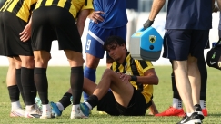 Ενοχλήσεις στο γόνατο και αναγκαστική αλλαγή ο Αλεξίου στο Νέστος Χρυσούπολης - ΑΕΚ
