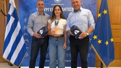 Η Λεγάκη τιμήθηκε από τον Ιωάννη Βρούτση για το χάλκινο στους Μεσογειακούς Αγώνες