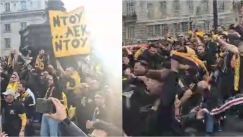 Κιτρινόμαυρος... πανικός στο Piccadilly από τους οπαδούς της ΑΕΚ πριν το Στάμφορντ Μπριτζ!