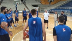 Επίσκεψη Βασιλειάδη στην προπόνηση της Εθνικής