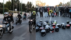 Τροχαίο στη Βουλή: Πορεία με μηχανές και λουλούδια για τον Ιάσονα (pics & vid)
