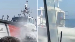 Καρέ-καρέ η στιγμή που τουρκική ακταιωρός παρενοχλεί σκάφος του Λιμενικού ανοιχτά της Λέσβου (pics & vid)