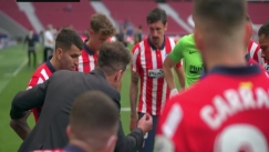 Την ώρα που όλοι πανηγύριζαν το γκολ του Σουάρες ο Σιμεόνε έδινε οδηγίες (vid)