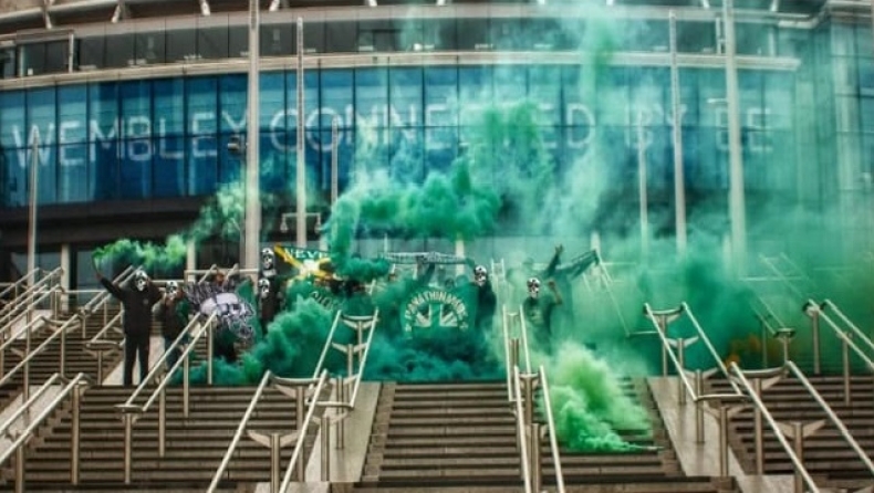 Οπαδοί του Παναθηναϊκού πήγαν στο Wembley για τα 50 χρόνια του έπους! (pics)