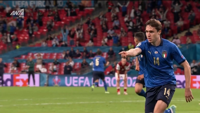 Ιταλία - Αυστρία: Ο Κιέζα το πρώτο γκολ της Σκουάντρα Ατζούρα σε παράταση αγώνα Euro (vid)