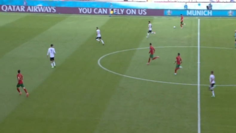 Πορτογαλία - Γερμανία: O Κριστιάνο Ρονάλντο διέσχισε με απίθανο σπριντ 14 δευτερολέπτων όλο το γήπεδο στο γκολ του (vid)