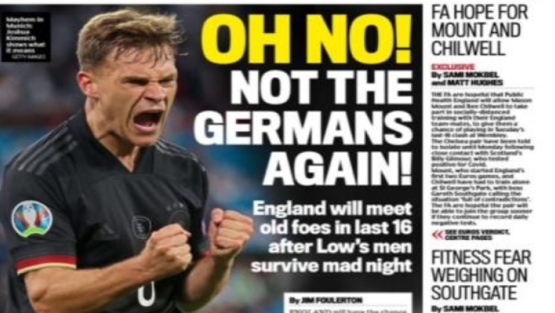 Euro 2020: Το τρομερό πρωτοσέλιδο της Daily Mail για το Αγγλία - Γερμανία (pic) 