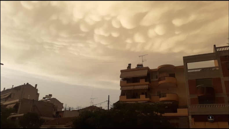 Απόκοσμο σκηνικό στην Λάρισα: Ουρανός βγαλμένος από κινηματογραφική ταινία (pics & vid)