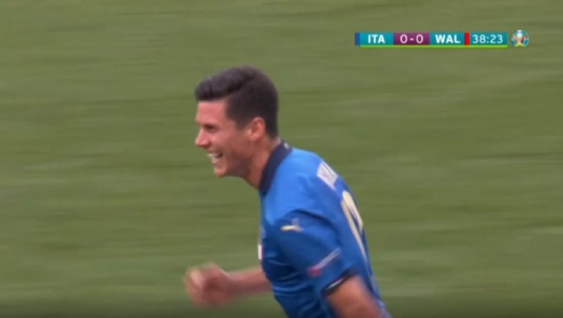 Ιταλία - Ουαλία: Το 1-0 του Πεσίνα, 1000 λεπτά χωρίς να δεχτεί γκολ (vid)