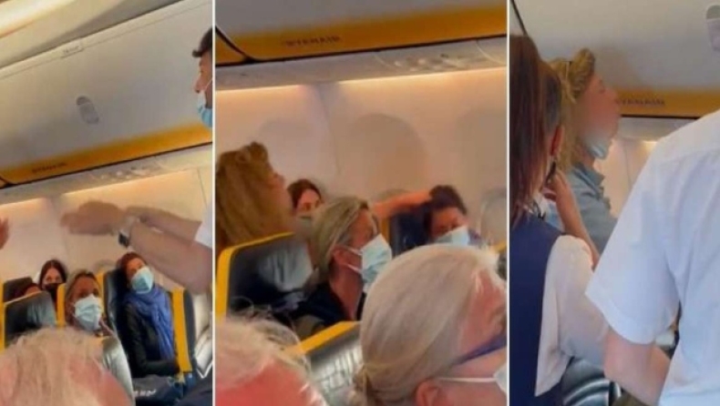 Πανικός σε πτήση από Ιμπιζα για Μιλάνο, Ιταλίδα πιάστηκε στα χέρια γιατί αρνήθηκε να βάλει μάσκα