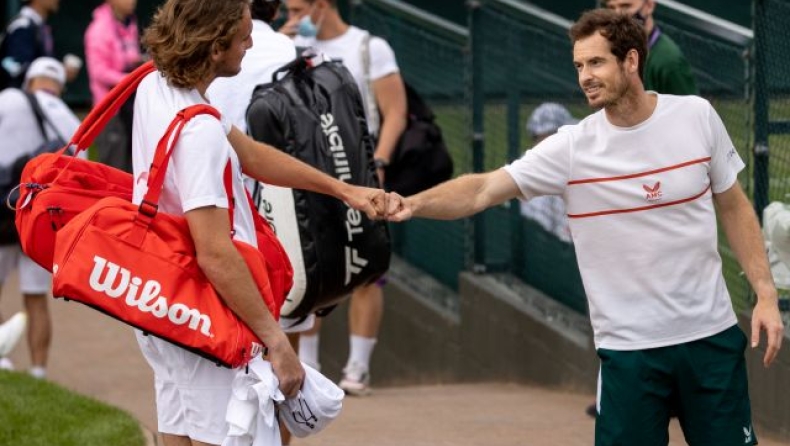 Η συνάντηση του Τσιτσιπά με τον Μάρεϊ στο Wimbledon (pic)