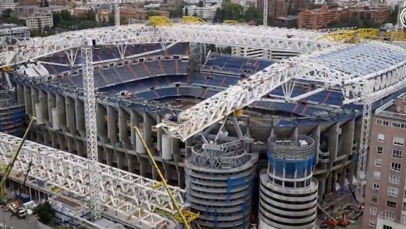 Ρεάλ Μαδρίτης: Εντυπωσιάζει η κινούμενη οροφή στο γήπεδο (vid)