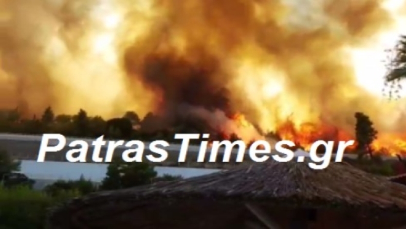 Μεγάλη φωτιά στην Αχαΐα: Κάηκαν σπίτια και εκκενώθηκαν χωριά, διακοπή κυκλοφορίας στην γέφυρα Ρίου – Αντιρρίου (vids)