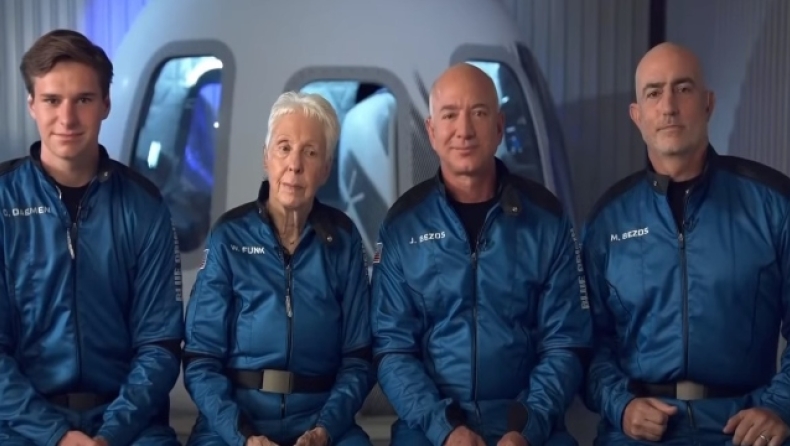 Live streaming η πτήση του Jeff Bezos στο διάστημα (vid)