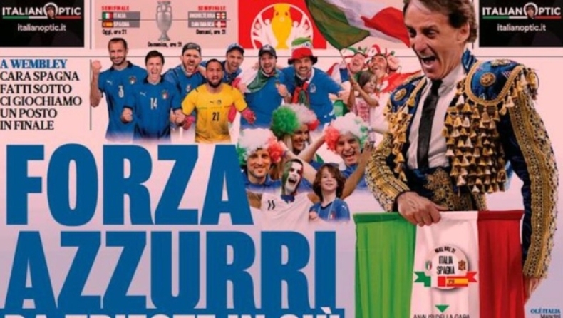 Με Μαντσίνι ταυρομάχο το πρωτοσέλιδο της «Gazzetta Dello Sport» (pic)