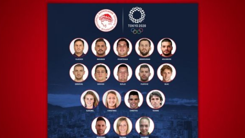 Τα 17 μέλη του Ολυμπιακού που θα συμμετάσχουν στους Ολυμπιακούς Αγώνες (pic)