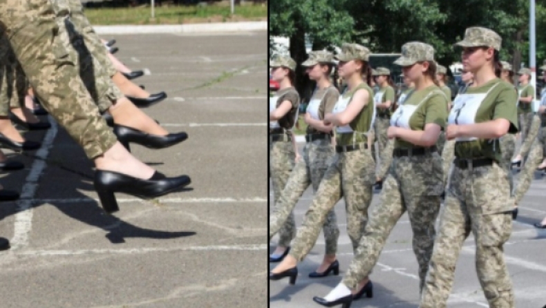 Η παρέλαση με γοβάκια στην Ουκρανία σήκωσε θύελλα αντιδράσεων
