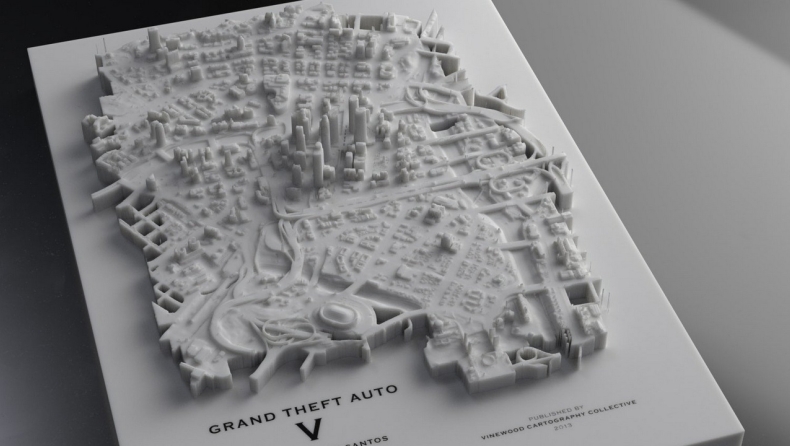 Fan του GTA V δημιουργεί με απίστευτη λεπτομέρεια τον χάρτη του παιχνιδιού με 3D printer (vid)