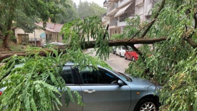Ξεκίνησε η κακοκαιρία: Kαταιγίδα έπληξε Θεσσαλία και Ιωάννινα, πτώσεις δέντρων και κεραυνοί (pics & vid)