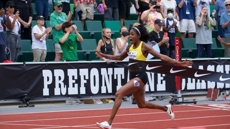 Απίστευτη Τόμσον-Ερα στο Diamond League στο Γιουτζίν με 10.54 στα 100 μέτρα! (vid)