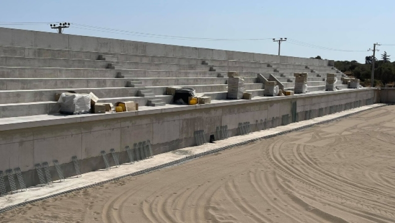 ΑΕΚ: Μπαίνουν οι πυλώνες και τα καθίσματα στο νέο γήπεδο στα Σπάτα (pics)