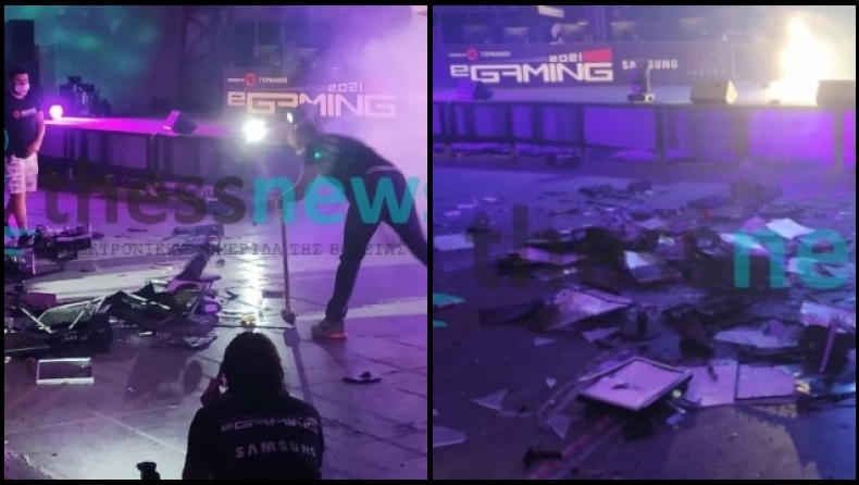 Γυαλιά καρφιά τα έκαναν οι gamers στο... αντίο της ΔΕΘ: Έσπασαν τις οθόνες και τους υπολογιστές (vid)