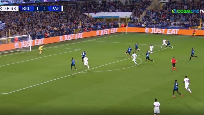 Μπριζ - Παρί: Το φοβερό πλασέ του Μέσι στο οριζόντιο δοκάρι (vid)