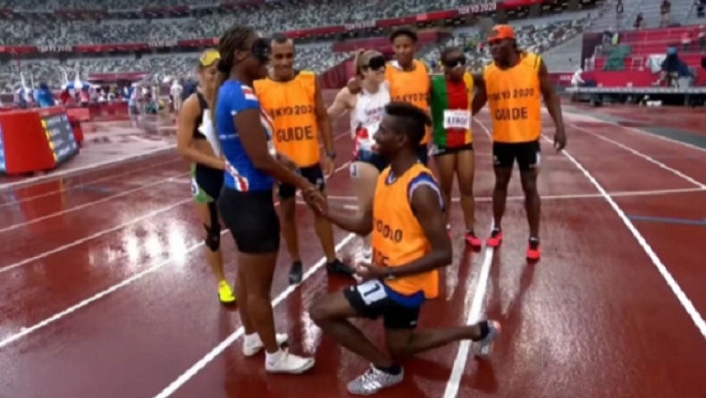 Παραολυμπιακοί Αγώνες: Συνοδός έκανε πρόταση γάμου σε δρομέα μετά το τέλος της κούρσας (vid)