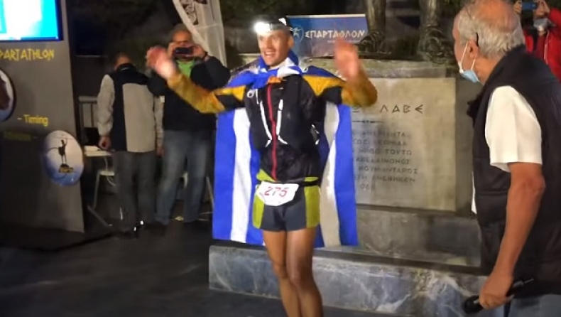 Σπάρταθλον: Ο Ζησιμόπουλος νικητής, τερμάτισε στην Σπάρτη μετά από σχεδόν 22 ώρες