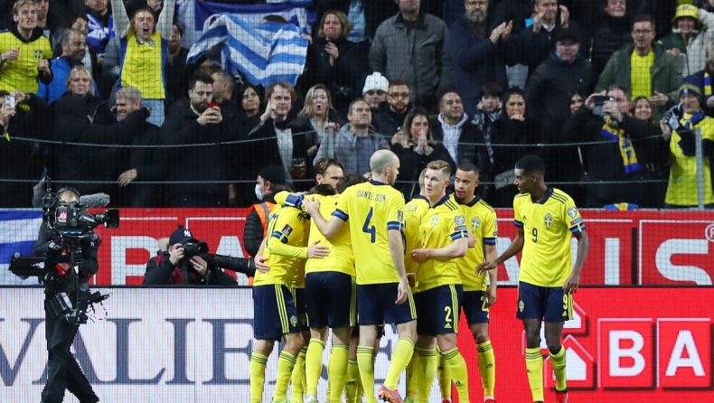 Σουηδία – Ελλάδα: Με πέναλτι του Φόρσμπεργκ οι Σουηδοί κάνουν το 1-0 (vid)