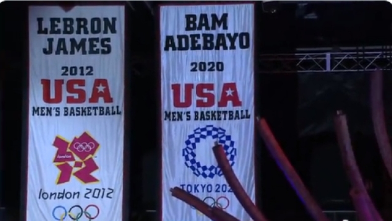 Αντεμπάγιο: Στην οροφή της FTX Arena το banner για το χρυσό στο Τόκιο (vid)