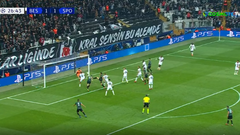 Μπεσίκτας - Σπόρτινγκ Λισαβόνας: Δύο γκολ-καρμπόν ο Κόατες, τα πρώτα του στο Champions League μέσα σε 12 λεπτά (vid)