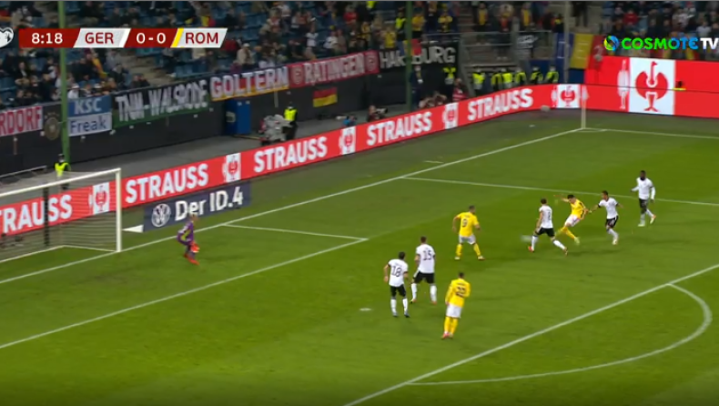 Γερμανία - Ρουμανία: Ο Χάτζι το 0-1 με ποδιά στον Ρούντιγκερ και γκολάρα με το μυτάκι! (vid)