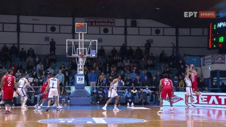 Ηρακλής - Ολυμπιακός: Απίθανο buzzer beater του Λούντζη (vid)