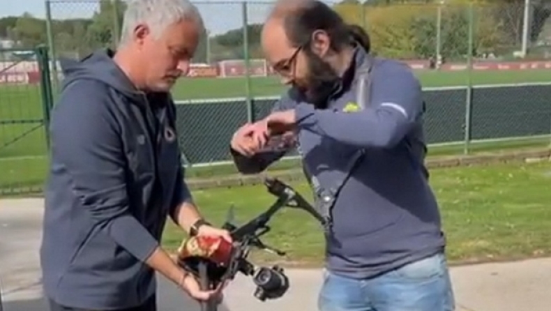 Ο Μουρίνιο προετοιμάζει την Ρόμα για το ντέρμπι με την Γιουβέντους με drone (vid)