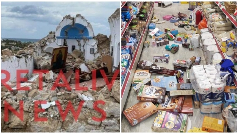 Σεισμός στην Κρήτη: Κατέρρευσε εκκλησία σε χωριό στο Λασίθι, οι πρώτες εικόνες από τη Σητεία (vid)