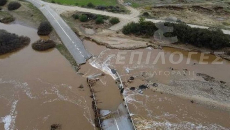Διαλύθηκε οδική γέφυρα στις Σέρρες 