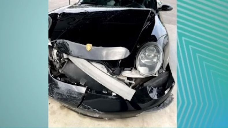 Αλέξης Κούγιας: Καταστράφηκε η Porsche του μετά από ατύχημα (vid)