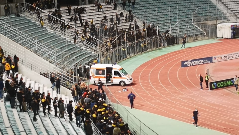 Βόλος – Άρης: Χρήση χημικών και διακοπή στο Πανθεσσαλικό (vid)