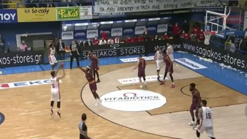 Περιστέρι-Ολυμπιακός: Buzzer beater o Λαρεντζάκης (vid)