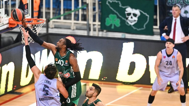 Παναθηναϊκός - Μπαρτσελόνα: Το «not in my house» στοπ του Έβανς στον Σανλί (vid)