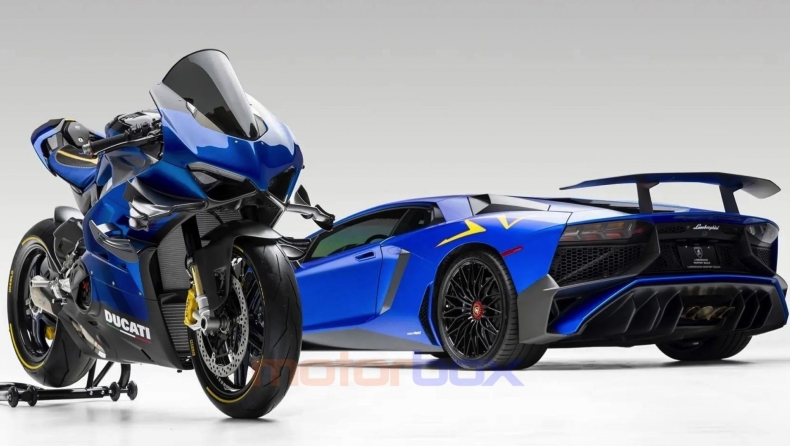Έβαψε μπλε την Ducati Superleggera των 90.000 ευρώ για να ταιριάζει με τη Lamborghini του (vid)