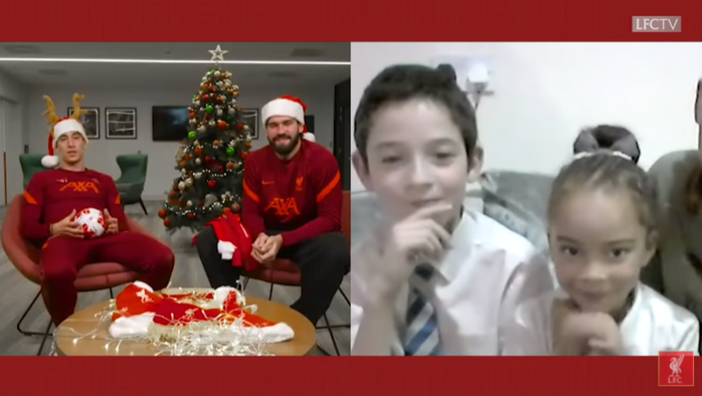 Λίβερπουλ: Ο Τσιμίκας και οι σταρ των Reds έστειλαν χριστουγεννιάτικες ευχές σε παιδιά με σοβαρά προβλήματα υγείας (vid)