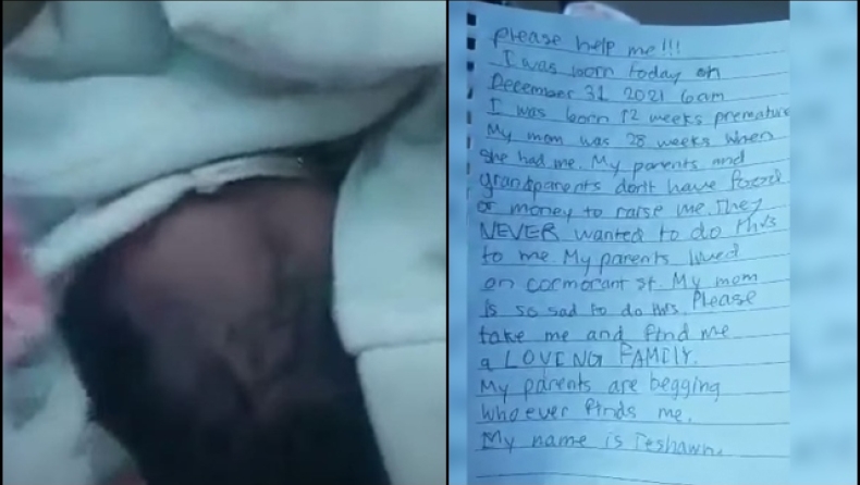 Νεογέννητο βρέθηκε εγκαταλελειμμένο στους -12 βαθμούς στην Αλάσκα μαζί με ένα απελπισμένο γράμμα (vid)